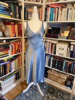 NWT - Sky Blue Bias Cut Formal Dress - Size 4